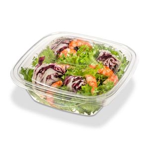 ENSALADERA CUADRADA PET N° 445 CON TAPA X UNIDAD