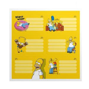 ETIQUETAS ESCOLARES LOS SIMPSONS X 16 UN