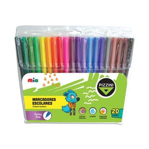 MARCADORES PIZZINI ESC TRAZO FINO X 20 COLORES