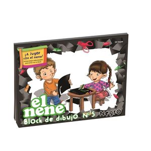 BLOCK DIBUJO EL NENE N°5 NEGRO X 24HJS