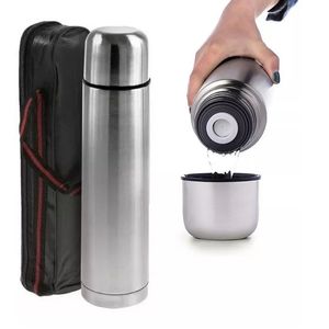 TERMO ACERO 1 LITRO CON FUNDA X UNIDAD