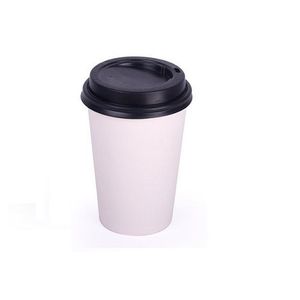 VASOS DE PAPEL CAFE "SOLU" 8OZ -240CC- BLANCO C/ TAPA X 100