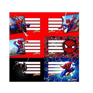 ETIQUETAS ESCOLARES SPIDERMAN 12 UNI X BLISTER