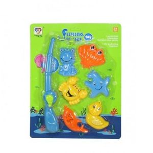 JUEGO DE PESCA INFANTIL CAÑA + 6 ANIMALITOS X UNID