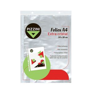 FOLIOS "PIZZINI" A4 50 MICRONES X PAQ. 10 UNIDADES