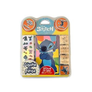 LIBRO DISEÑA/PINTA SELLOS STITCH X UNIDAD