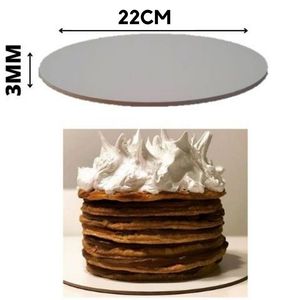 PLATO DISCO REDONDO BLANCO 3MM D22CM X UN