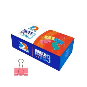 BROCHES APRIETAPAPELES "EZCO" COLOR 32MM CAJA X 12