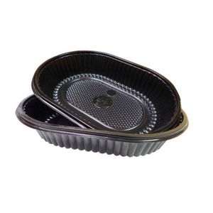 BANDEJAS PET "BANDEX" 105 OVAL NEGRA X 100 UNIDADES