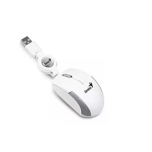 MOUSE "GENIUS" MICRO TRAVELER USB RETRACTIL BLANCO X UNIDAD