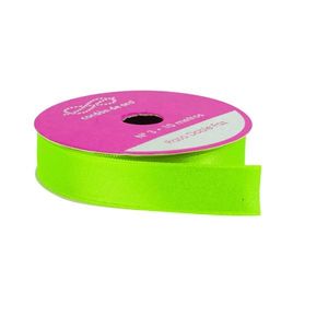 CINTA RASO DOBLE FAZ VERDE MANZANA 15MM X 10MTS X UN