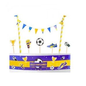 DECORACION PARA TORTAS AZUL AMARILLO X UNI