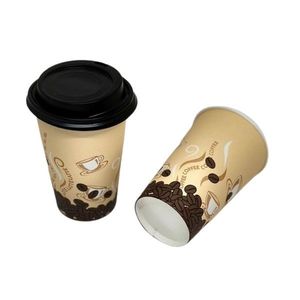VASOS DE PAPEL CAFE "WELL" 12OZ IMPRESO C/ TAPA X 100