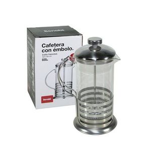 CAFETERA DE VIDRIO CON EMBOLO 600 ML EN CAJA BNB-23121 X UNID