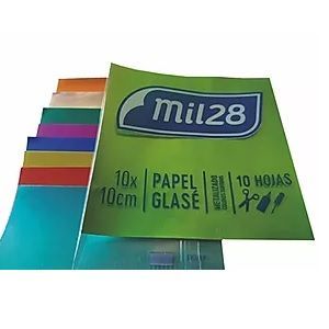 PAPEL GLACE 10 X 10 SOBRE X 10 HOJAS