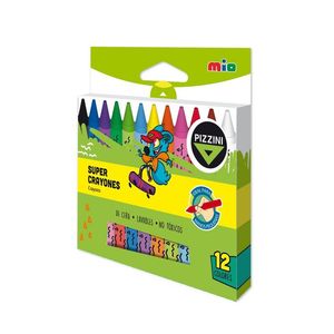 CRAYONES "PIZZINI" 9,8 X 1,1CM LAVABLE X 12
