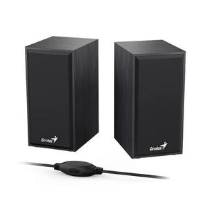 PARLANTES "GENIUS" SP-HF180 USB 6W MADERA NEGRO X UNIDAD
