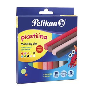 PLASTILINA EN BARRA 18G PELIKAN CAJA X 10 UNID