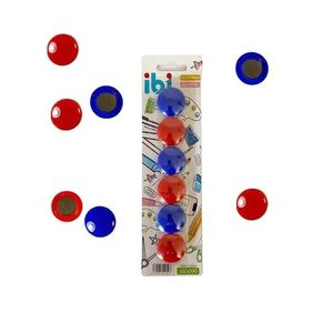 IMANES REDONDOS 25MM SET 6PCS COLORES SURTIDOS