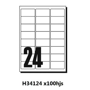 ETIQUETAS A4 "HUSARES" 6,40 X 3,39CM 24 ETI X 100HJS -34124-