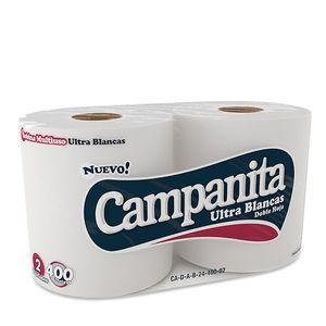 TOALLA EN BOBINA 25CM X 400MTS "CAMPA" U.BLANCA D/H X 2 UNID