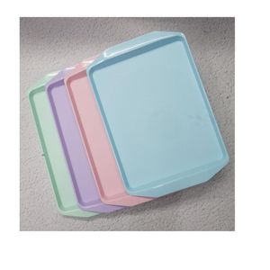 BANDEJA DESAYUNO PLASTICA PASTEL X UNID