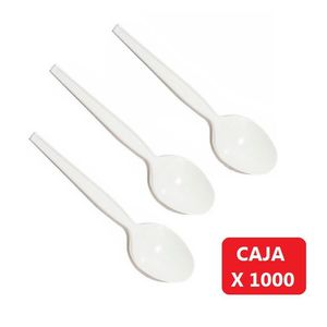 CUCHARAS SOPERA BLANCAS "CLAU" REFORZADA X CAJA 1000 UNID