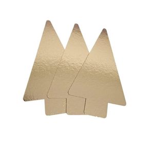 TRIANGULO METALIZADO PARA TORTA X 12 UNIDADES