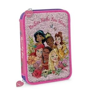 CANOPLAS 2P PRINCESAS LENTEJUELAS X UNID