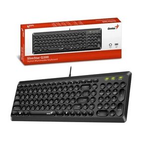 TECLADO GENIUS SLIMSTAR Q-200 MULTIMEDIA USB X UNIDAD