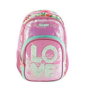 MOCHILA "TALBOT" ESPALDA 47CM LOVE 3 CIERRES X UNID
