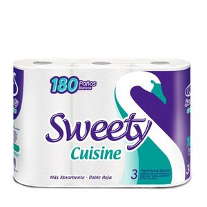ROLLOS DE COCINA "SWEETY" CUISINE 60 PAÑOS X PAQ 3 UNID