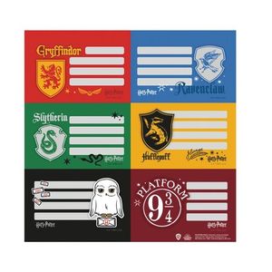 ETIQUETAS ESCOLARES HARRY POTTER 12 UNID X BLISTER