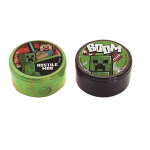 SACAPUNTAS PLASTICO MINECRAFT C/ DEPOSITO X UNIDAD