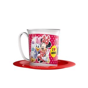 SET TAZA CON PLATO MINNIE X UNID