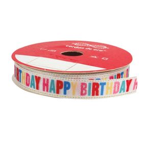 CINTA ESTAMPADA HAPPY BIRTHDAY 10 MM X 10 MTS X UNI