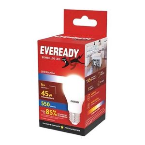 LAMPARA LED EVEREADY EV6A550B-A 6W LUZ BLANCA