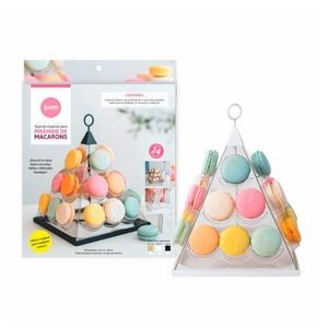 SOPORTE PIRAMIDE DE MACARONS BLANCO X UNID