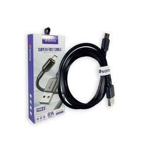 CABLE DE CARGA RAPIDA USB 6A TIPO-C SOLMA EN CAJA