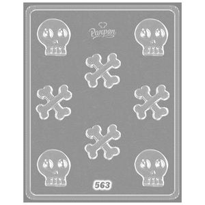 MOLDE PLACA 563, HALLOWEEN CALAB. Y HUESOS X UNID