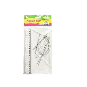 SET GEOMETRIA "IBI" ESCOLAR 4 PIEZAS X UNIDAD