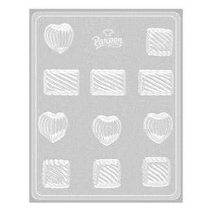 MOLDE PLACA 162 BOMBONES RAYADOS X UNID