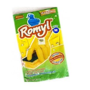 GUANTES "ROMYL" AMARILLO/ROSA TALLE MEDIANO X UNIDAD