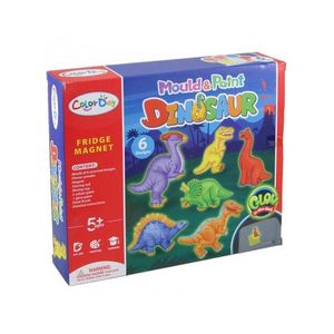 SET MANUALIDADES MOLDE Y PINTURA DINO 164917 X UNID