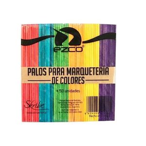 PALITOS HELADO EZCO COLOR X PAQ 50