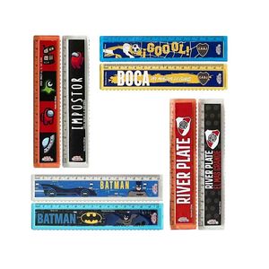 REGLAS ESCOLARES 15CM PERSONAJES X UNIDAD