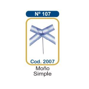 ESCARAPELA N° 107 MOÑO SIMPLE X BLISTER 24 UNIDADES