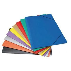 CARPETAS UTIL-OF 3 SOLAPAS COLOR CON ELASTICO X UNID