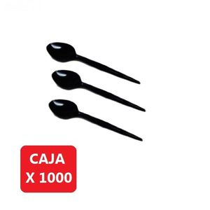 CUCHARAS SUNDAE "COLONO" NEGRAS X CAJA 1000 UNID