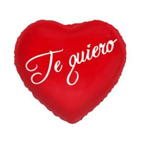 GLOBO METALIZADO CORAZON TE QUIERO X UNIDAD